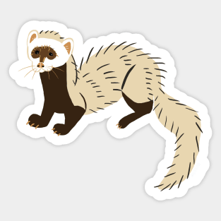 Creme Ferret Sticker